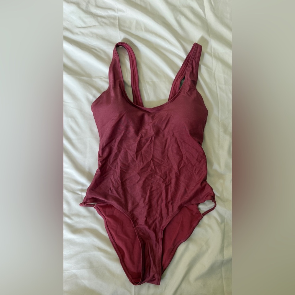 Burgundy One-Piece Swimsuit
